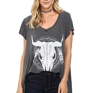 SHOW ME YOUR MUMU Hetland Tee Bull Skull Graphic